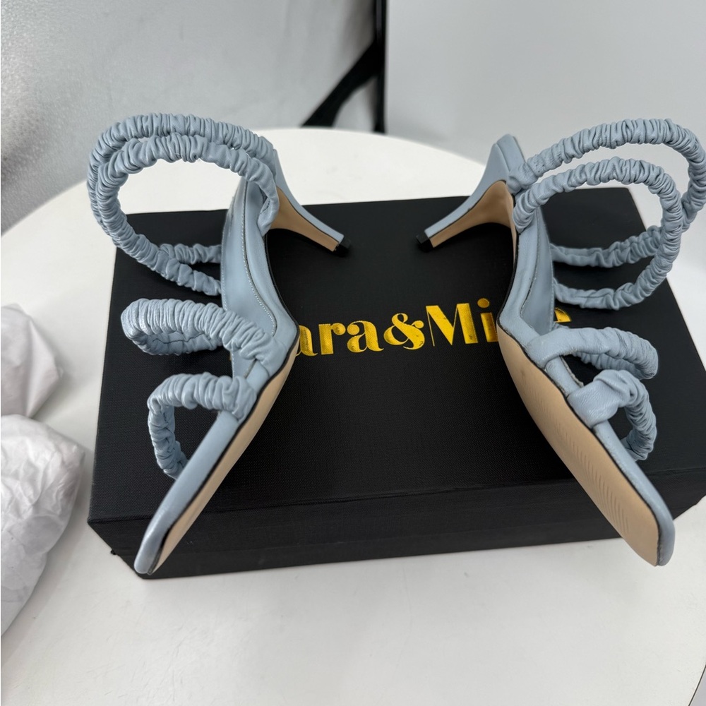 Mara & Mine Theresa Heeled Sandals – Blue | Size 7  New with Box 60155-9 Luxury - Picture 3 of 12